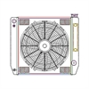 ClassicCool ComboUnit Universal Fit Radiator and Fan Single Pass Crossflow Design 22" x 19" for LS Swap with Cooler - image 1