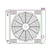 ClassicCool ComboUnit Universal Fit Radiator and Fan Single Pass Crossflow Design 22" x 19" for LS Swap - image 1