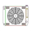 ClassicCool ComboUnit Universal Fit Radiator and Fan Single Pass Crossflow Design 24" x 19" for LS Swap with Cooler - image 1