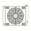 ClassicCool ComboUnit Universal Fit Radiator and Fan Single Pass Crossflow Design 24" x 19" for LS Swap - image 1