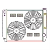 ClassicCool ComboUnit Universal Fit Radiator and Fan Single Pass Crossflow Design 26" x 19" for HEMI Swap with Cooler - image 1
