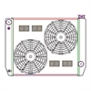 ClassicCool ComboUnit Universal Fit Radiator and Fan Single Pass Crossflow Design 26" x 19" for HEMI Swap - image 1