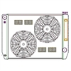 ClassicCool ComboUnit Universal Fit Radiator and Fan Single Pass Crossflow Design 27.50" x 19" for HEMI Swap with Cooler - image 1