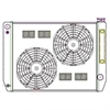 ClassicCool ComboUnit Universal Fit Radiator and Fan Single Pass Crossflow Design 27.50" x 19" for LS Swap with Cooler - image 1