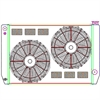 ClassicCool ComboUnit Universal Fit Radiator and Fan Single Pass Crossflow Design 31" x 19" for LS Swap - image 1