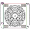ClassicCool ComboUnit Universal Fit Radiator and Fan Single Pass Crossflow Design 22" x 19" with Steam Fitting - image 1