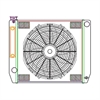 ClassicCool ComboUnit Universal Fit Radiator and Fan Single Pass Crossflow Design 24" x 19" with Steam Fitting & Cooler - image 1
