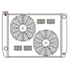 ClassicCool ComboUnit Universal Fit Radiator and Fan Single Pass Crossflow Design 27.50" x 19" with Steam Fitting - image 1