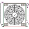 ClassicCool CombuUnit Universal Fit Radiator and Fan Dual Pass Crossflow Design 22" x 19" for HEMI Swap - image 1