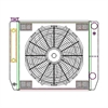 ClassicCool CombuUnit Universal Fit Radiator and Fan Dual Pass Crossflow Design 24" x 19" for HEMI Swap with Cooler - image 1
