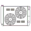 ClassicCool CombuUnit Universal Fit Radiator and Fan Dual Pass Crossflow Design 27.50" x 19" for HEMI Swap - image 1