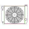 MegaCool ComboUnit Universal Fit Radiator and Fan Single Pass Crossflow Design 22" x 15.50" for HEMI Swap - image 1