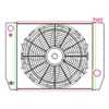 MegaCool ComboUnit Universal Fit Radiator and Fan Single Pass Crossflow Design 22" x 15.50" for LS Swap - image 1