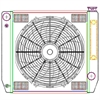 MegaCool ComboUnit Universal Fit Radiator and Fan Single Pass Crossflow Design 22" x 19" for HEMI Swap with Cooler - image 1