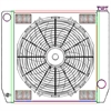 MegaCool ComboUnit Universal Fit Radiator and Fan Single Pass Crossflow Design 22" x 19" for LS Swap with Cooler - image 1