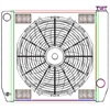 MegaCool ComboUnit Universal Fit Radiator and Fan Single Pass Crossflow Design 22" x 19" for LS Swap - image 1
