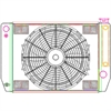 MegaCool ComboUnit Universal Fit Radiator and Fan Single Pass Crossflow Design 24" x 15.50" for LS Swap with Cooler - image 1