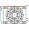 MegaCool ComboUnit Universal Fit Radiator and Fan Single Pass Crossflow Design 24" x 15.50" for HEMI Swap - image 1