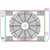 MegaCool ComboUnit Universal Fit Radiator and Fan Single Pass Crossflow Design 24" x 15.50" for LS Swap
