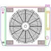MegaCool ComboUnit Universal Fit Radiator and Fan Single Pass Crossflow Design 24" x 19" for LS Swap with Cooler - image 1