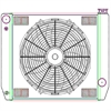 MegaCool ComboUnit Universal Fit Radiator and Fan Single Pass Crossflow Design 24" x 19" for HEMI Swap - image 1
