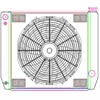 MegaCool ComboUnit Universal Fit Radiator and Fan Single Pass Crossflow Design 24" x 19" for LS Swap - image 1