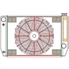 MegaCool ComboUnit Universal Fit Radiator and Fan Single Pass Crossflow Design 26" x 15.50" for HEMI Swap with Cooler - image 1