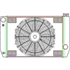 MegaCool ComboUnit Universal Fit Radiator and Fan Single Pass Crossflow Design 26" x 15.50" for HEMI Swap - image 1