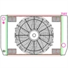 MegaCool ComboUnit Universal Fit Radiator and Fan Single Pass Crossflow Design 26" x 15.50" for LS Swap - image 1