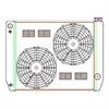 MegaCool ComboUnit Universal Fit Radiator and Fan Single Pass Crossflow Design 26" x 19" for LS Swap - image 1