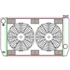 MegaCool ComboUnit Universal Fit Radiator and Fan Single Pass Crossflow Design 27.50" x 15.50" for HEMI Swap - image 1