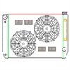 MegaCool ComboUnit Universal Fit Radiator and Fan Single Pass Crossflow Design 27.50" x 19" for HEMI Swap with Cooler - image 1