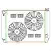 MegaCool ComboUnit Universal Fit Radiator and Fan Single Pass Crossflow Design 27.50" x 19" for HEMI Swap - image 1