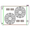 MegaCool ComboUnit Universal Fit Radiator and Fan Single Pass Crossflow Design 27.50" x 19" for LS Swap - image 1