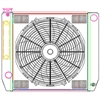 MegaCool ComboUnit Universal Fit Radiator and Fan Single Pass Crossflow Design 22" x 19" with Steam Fitting & Cooler - image 1