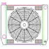 MegaCool ComboUnit Universal Fit Radiator and Fan Single Pass Crossflow Design 22" x 19" with Steam Fitting - image 1