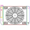 MegaCool ComboUnit Universal Fit Radiator and Fan Single Pass Crossflow Design 24" x 15.50" with Steam Fitting & Cooler - image 1