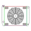 MegaCool ComboUnit Universal Fit Radiator and Fan Single Pass Crossflow Design 26" x 19" with Steam Fitting - image 1
