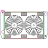 MegaCool ComboUnit Universal Fit Radiator and Fan Single Pass Crossflow Design 27.50" x 15.50" with Steam Fitting - image 1