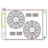 MegaCool ComboUnit Universal Fit Radiator and Fan Single Pass Crossflow Design 27.50" x 19" with Steam Fitting & Cooler - image 1