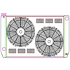 MegaCool ComboUnit Universal Fit Radiator and Fan Single Pass Crossflow Design 31" x 19" with Steam Fitting - image 1