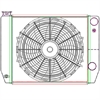 MegaCool CombuUnit Universal Fit Radiator and Fan Dual Pass Crossflow Design 22" x 15.50" for HEMI Swap - image 1