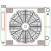 MegaCool CombuUnit Universal Fit Radiator and Fan Dual Pass Crossflow Design 24" x 19" for HEMI Swap with Cooler - image 1