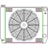 MegaCool CombuUnit Universal Fit Radiator and Fan Dual Pass Crossflow Design 24" x 19" for HEMI Swap - image 1