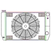 MegaCool CombuUnit Universal Fit Radiator and Fan Dual Pass Crossflow Design 26" x 15.50" for HEMI Swap - image 1