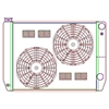 MegaCool CombuUnit Universal Fit Radiator and Fan Dual Pass Crossflow Design 27.50" x 19" for HEMI Swap - image 1