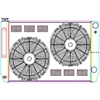 MegaCool CombuUnit Universal Fit Radiator and Fan Dual Pass Crossflow Design 31" x 19" for HEMI Swap with Cooler - image 1