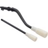 Short Column Lever Kit for 1960-1963 Ford Falcon w/Original Automatic Column [Paintable, White Knobs] - image 2