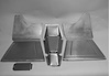 CV238 Floorboard Kit for 1940 Chevy Passenger Car w/ Big Block, Front - image 1
