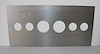 DS302-ALU Dash Panel Insert, Universal, Aluminum, Left & Right Gauges, Center Speedometer & Tachometer